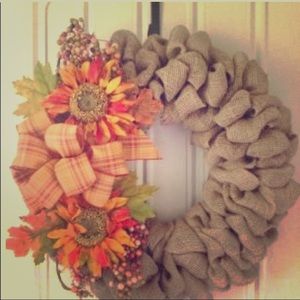 Handmade burlap wreaths